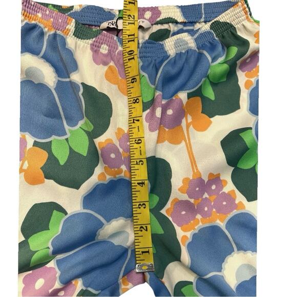 ZARA Pants S Floral Straight Leg Pajama Style Groove Retro Bohemiam Hippie NWOT - Picture 12 of 15